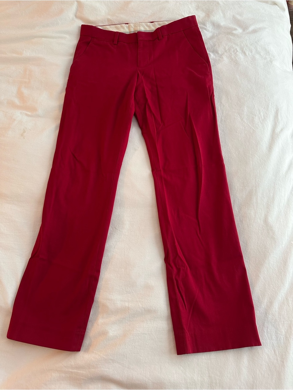 Express Men’s Red Boot-Cut Photographer Pants